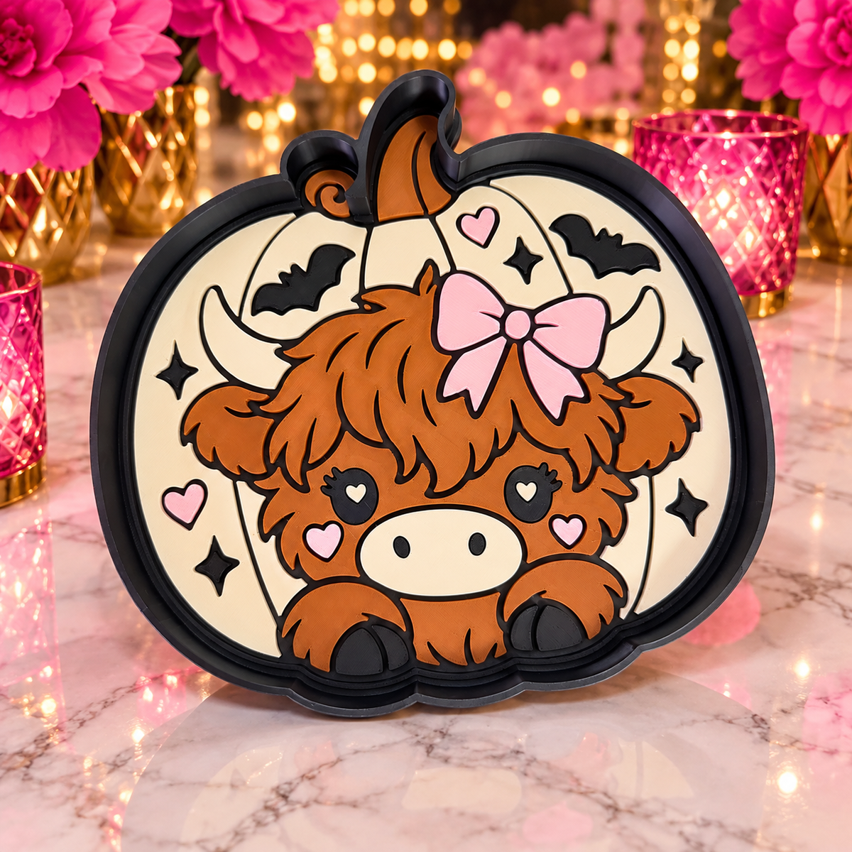 3D Printed Pumpkin Cow Trinket Tray