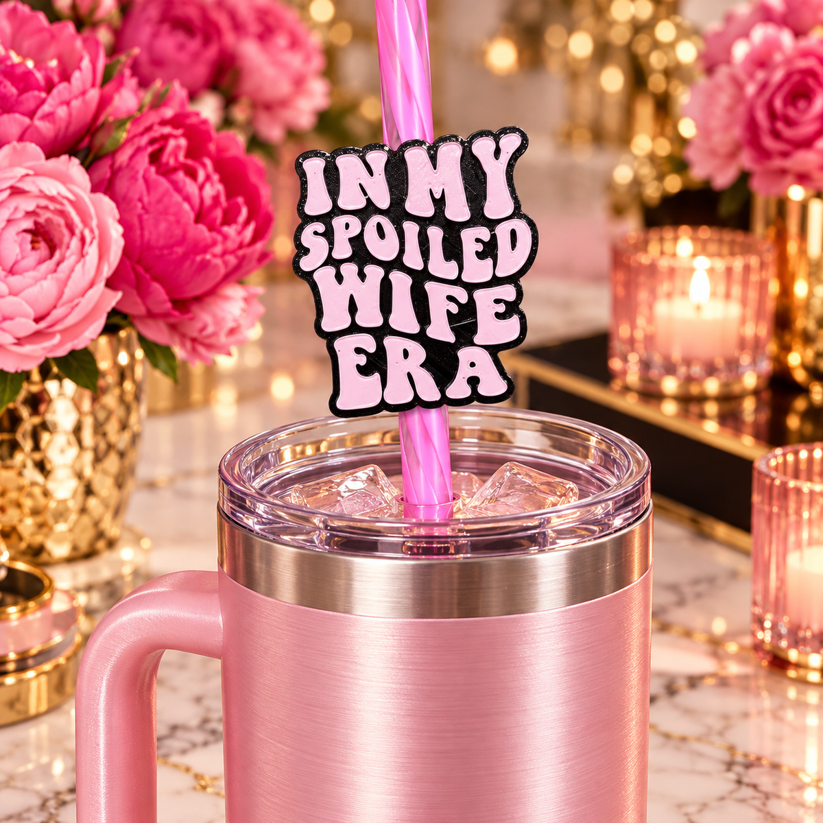 3D Printed Spoiled Wife Straw Topper