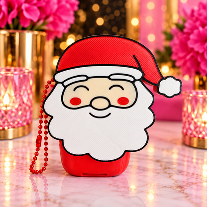 Santa PocketBac Hand Sanitizer Holder | 3D Printed Christmas Keychain