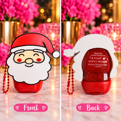 Santa PocketBac Hand Sanitizer Holder | 3D Printed Christmas Keychain