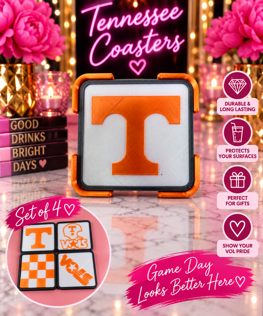 3D Printed TN Vols Coaster Set