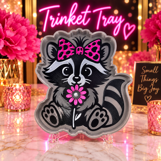 3D Printed Small Raccoon Trinket Trag